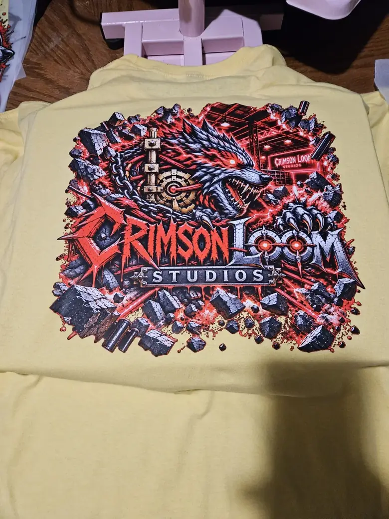 Real heat-pressed CLS shirt: Yellow · Studio Logo